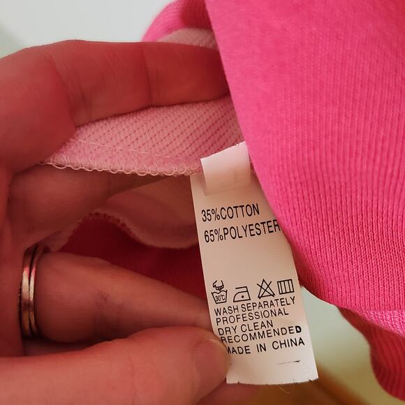 Sequin Cowgirl Boots Pink Sweatshirt, Size Large - Picture 8 of 9